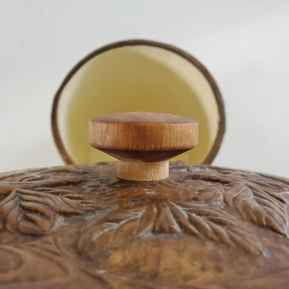 Treasure Craft Owl Wood Grain Sugar Canister Ceramic Made In USA Vintage 60s - Picture 10 of 15